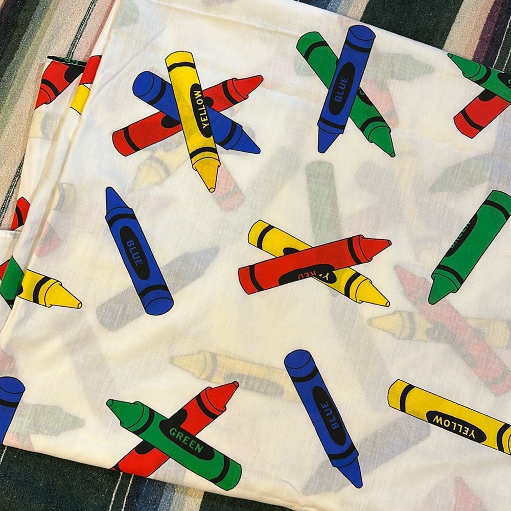 Vintage crayon flat sheet - twin